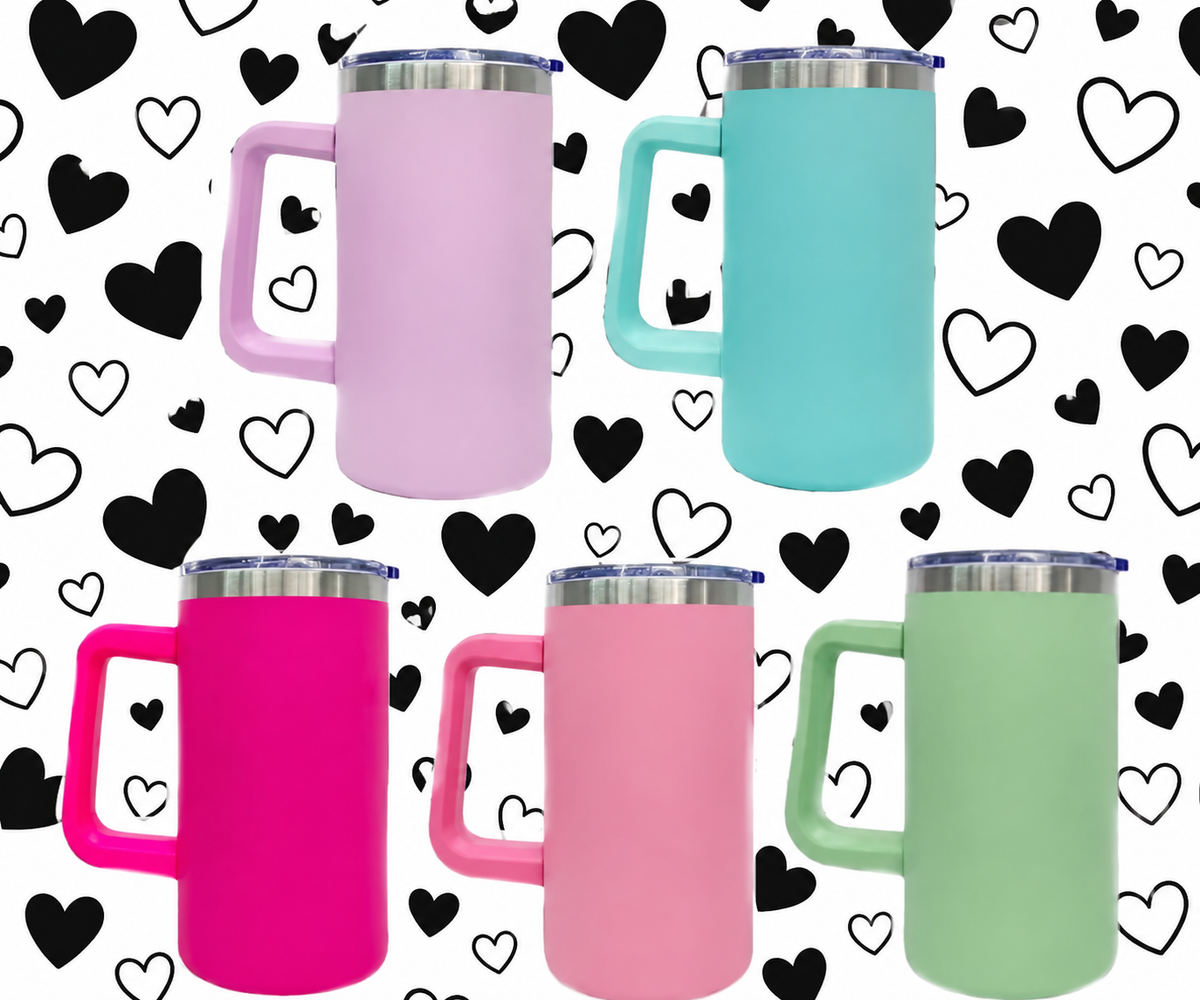 20oz Stainless Coffee Mugs W/ Handle