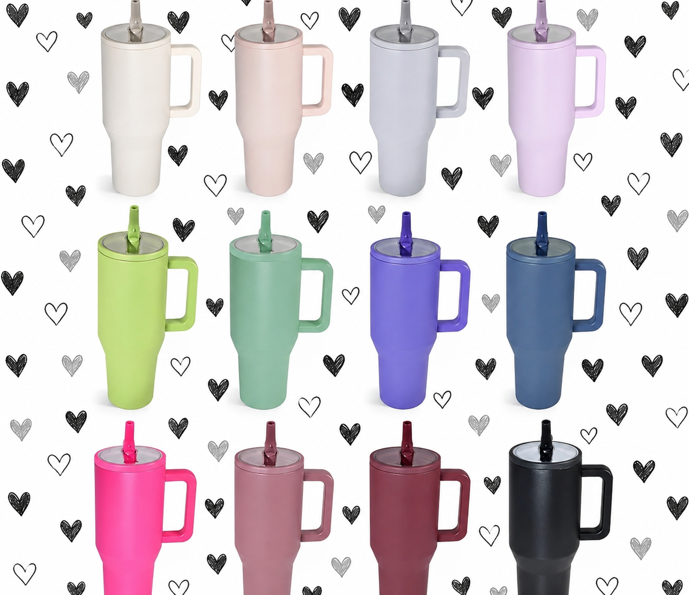 40oz Stainless Steel Flip Straw(colored)
