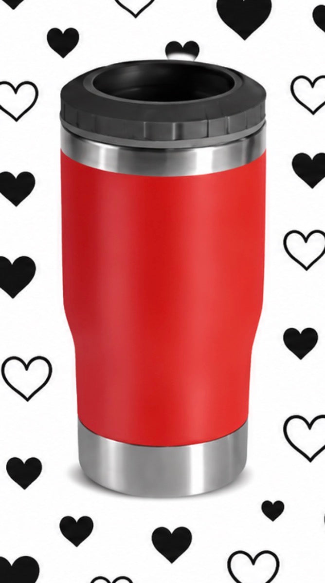 4 in 1 - 14 oz Stainless Can Cooler w/ bottle opener on bottom (cut and place wraps only)