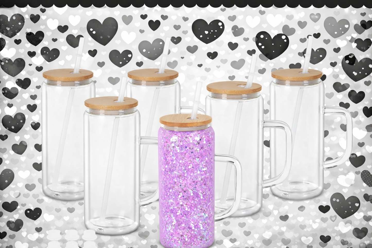 20oz Glass Snow Globe w/ Handle