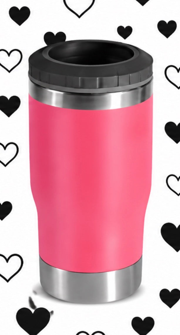 4 in 1 - 14 oz Stainless Can Cooler w/ bottle opener on bottom (cut and place wraps only)